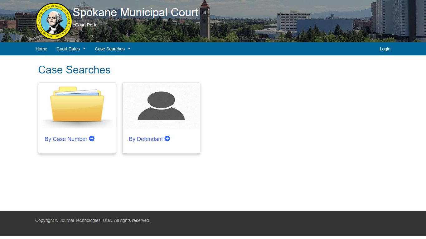 Case Searches | Spokane Municipal Court eCourt Portal